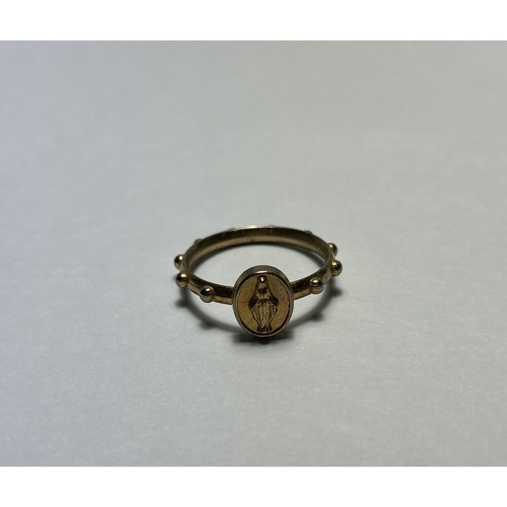 Miraculous Rosary Ring Tone Oxidized Metal 1 Decade Prayer Ring Size 11